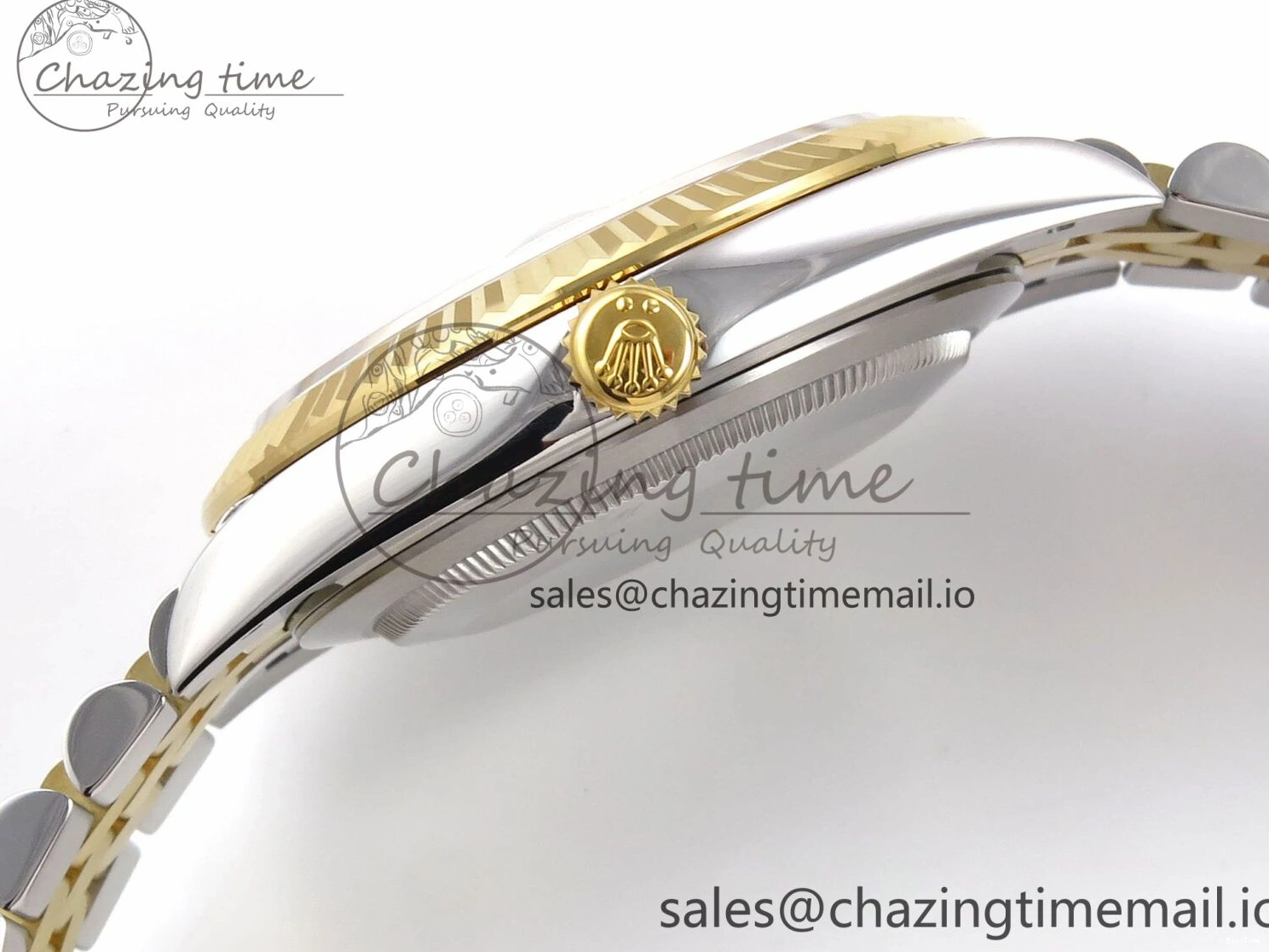 MiroTime 0127 Vibrant DateJust 41 126333 EWEF Best Edition YG Stick Dial on SS YG Jubilee Bracelet A 990